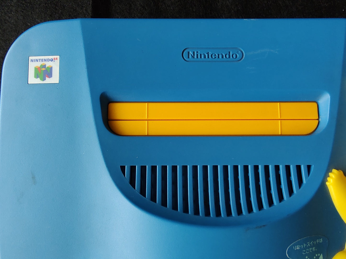 Nintendo64 Pokemon Pikachu limited Blue Color Console,Pad,PSU,AV cable set-f0529