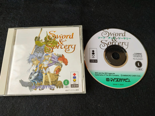 Sword and Sorcery Panasonic 3DO Real Game Disk, Manual, Box set-f0608-