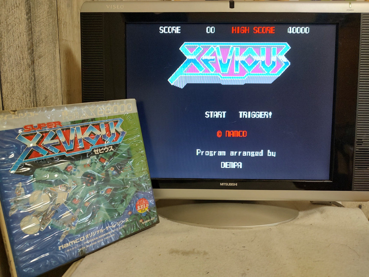 XEVIOUS SHARP X68000 Arcade Game w/Manual, and Box set, Working-f0612-