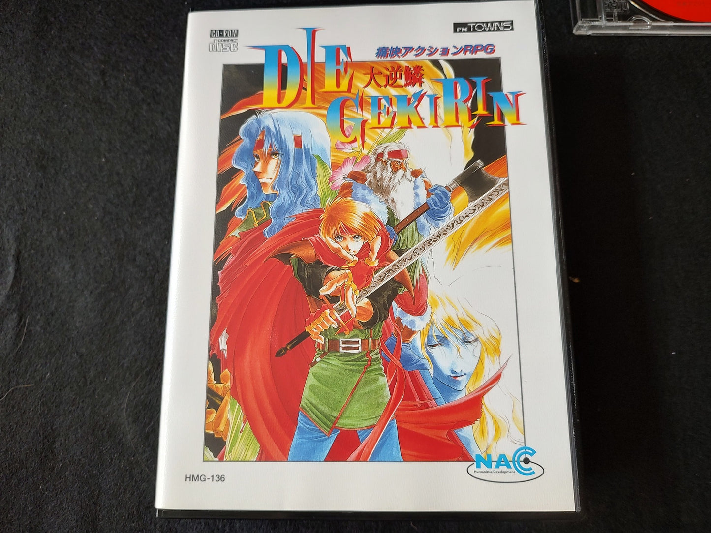 DAI GEKIRIN FM TOWNS Action RPG Game Disk,w/Manual, Box set, Not tested-f0614-