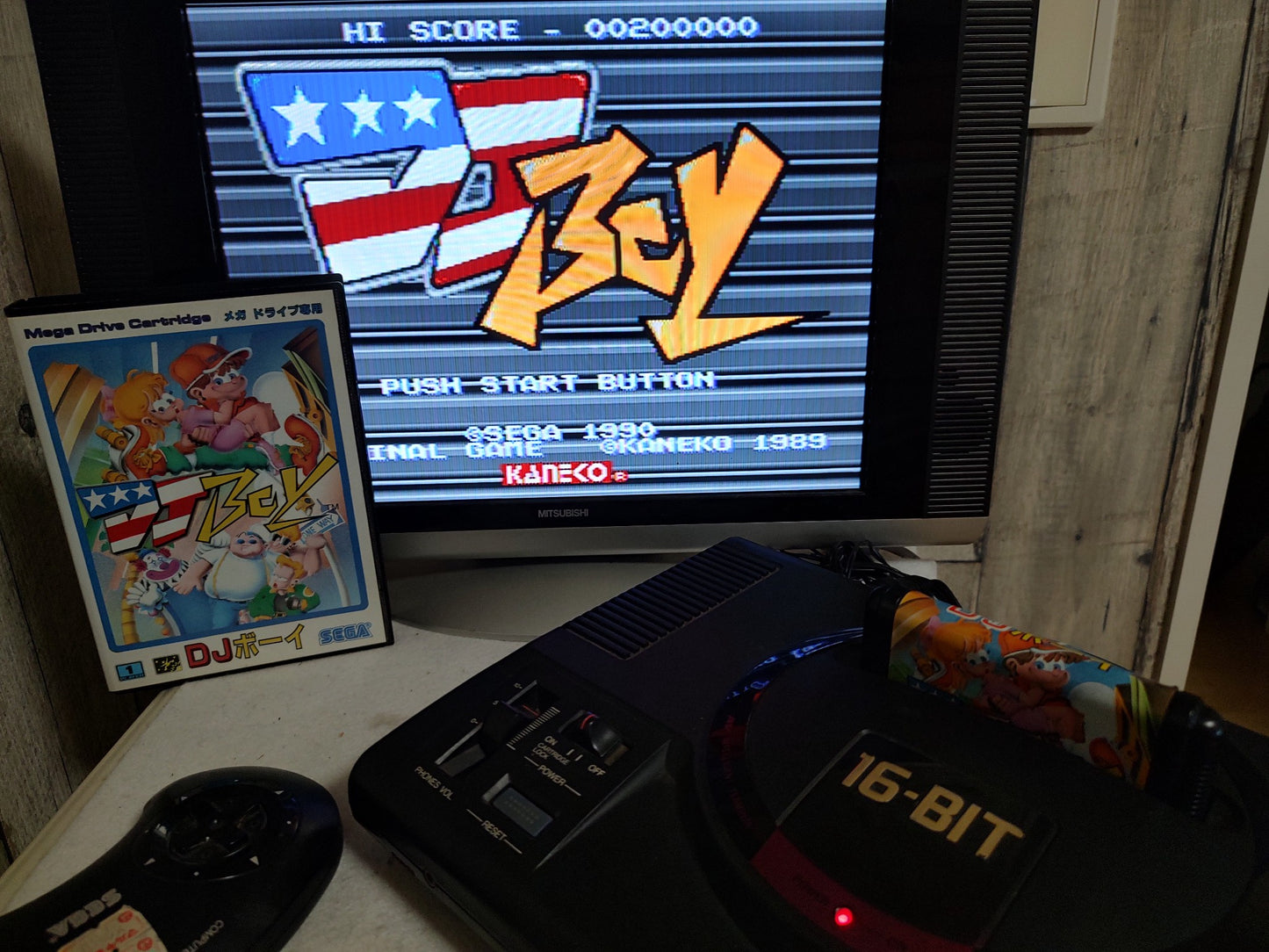 DJ Boy/ DJ Kids SEGA MEGA DRIVE Genesis W/Manual, Box, working-f0616-