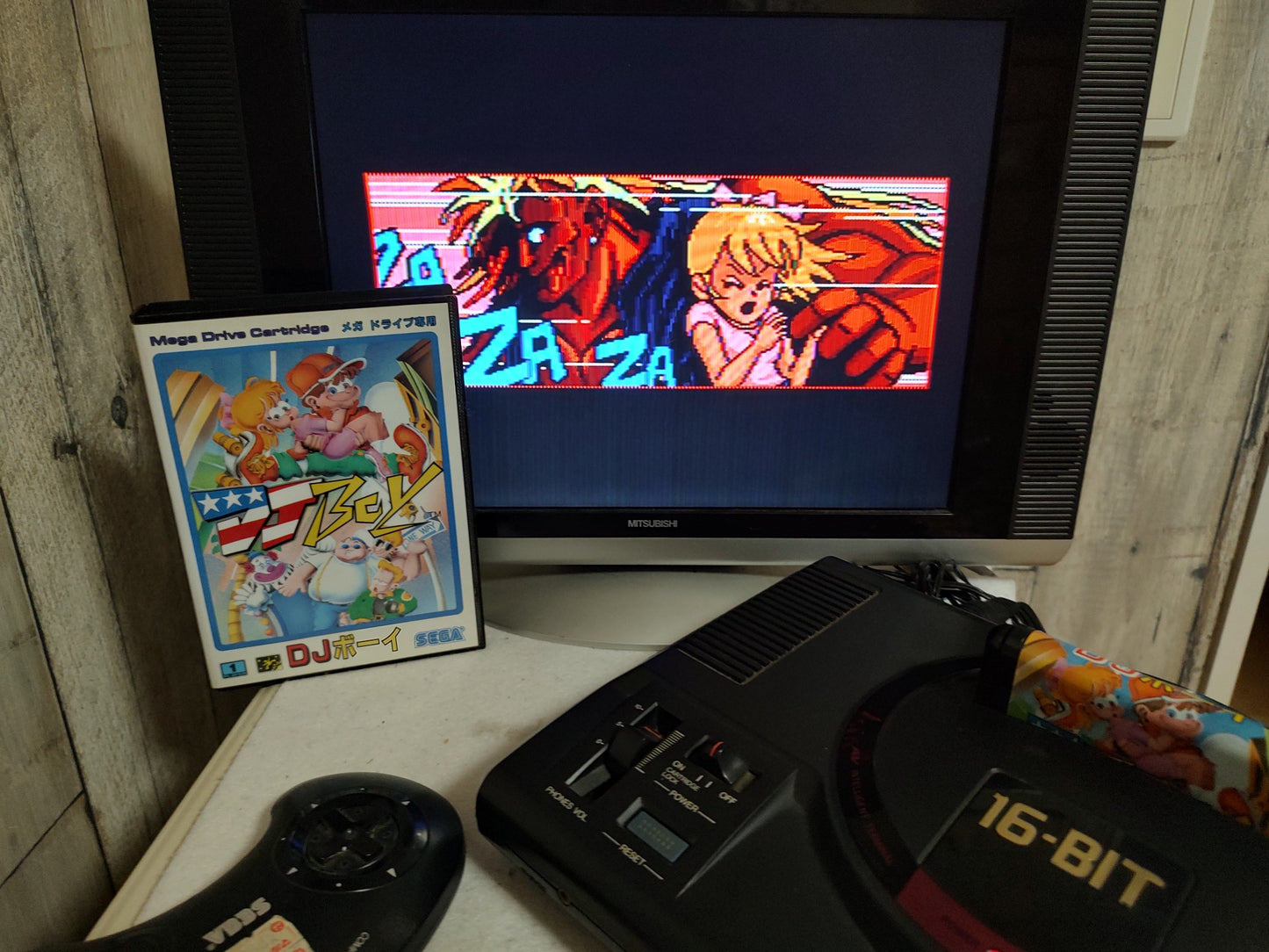 DJ Boy/ DJ Kids SEGA MEGA DRIVE Genesis W/Manual, Box, working-f0616-