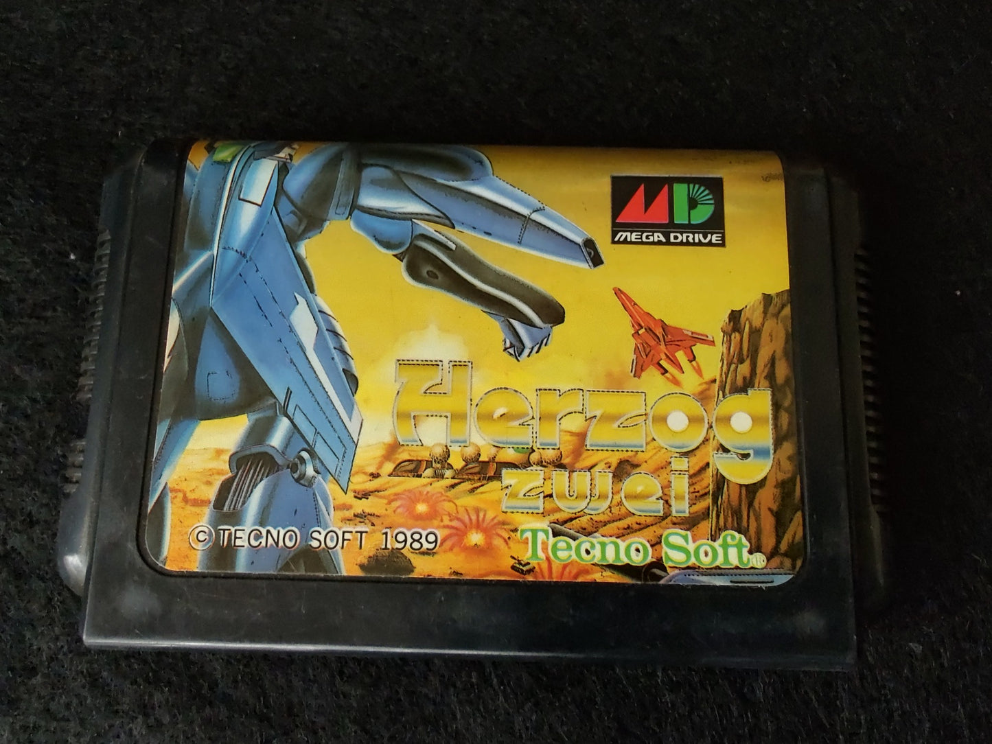 Herzog Zwei SEGA MEGA DRIVE Genesis W/Manual, Box, working-f0616-