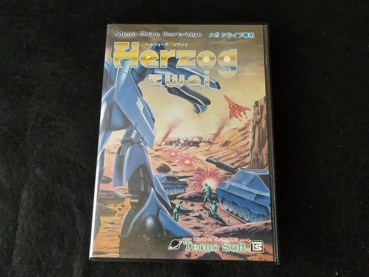 Herzog Zwei SEGA MEGA DRIVE Genesis W/Manual, Box, working-f0616-