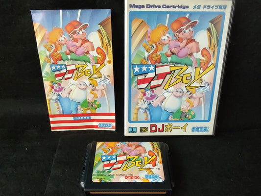 DJ Boy/ DJ Kids SEGA MEGA DRIVE Genesis W/Manual, Box, working-f0616-