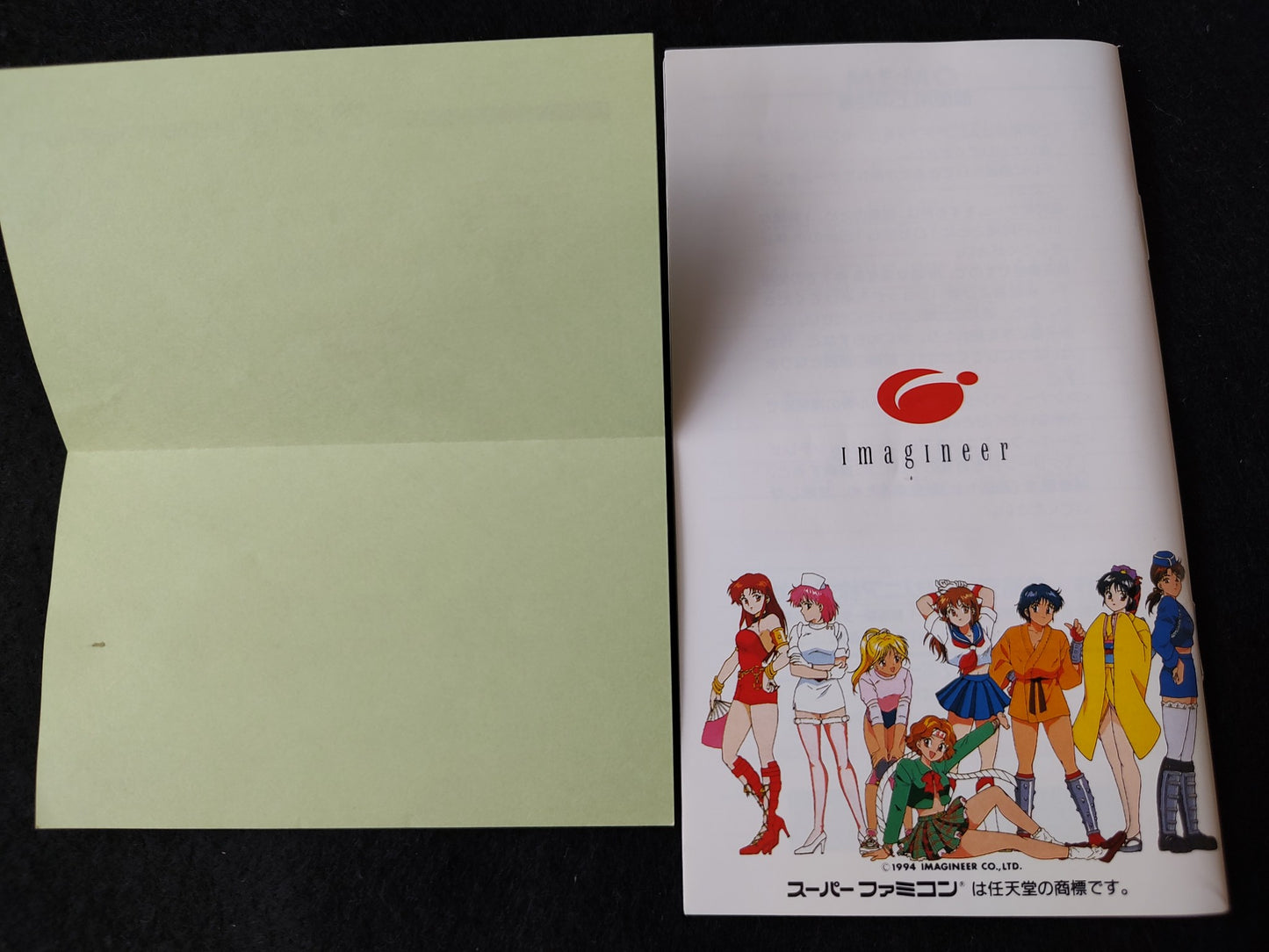 PRETTY FIGHTER Seifuku Densetsu Super Famicom Cartridge, W/Manual, and Box-f0618
