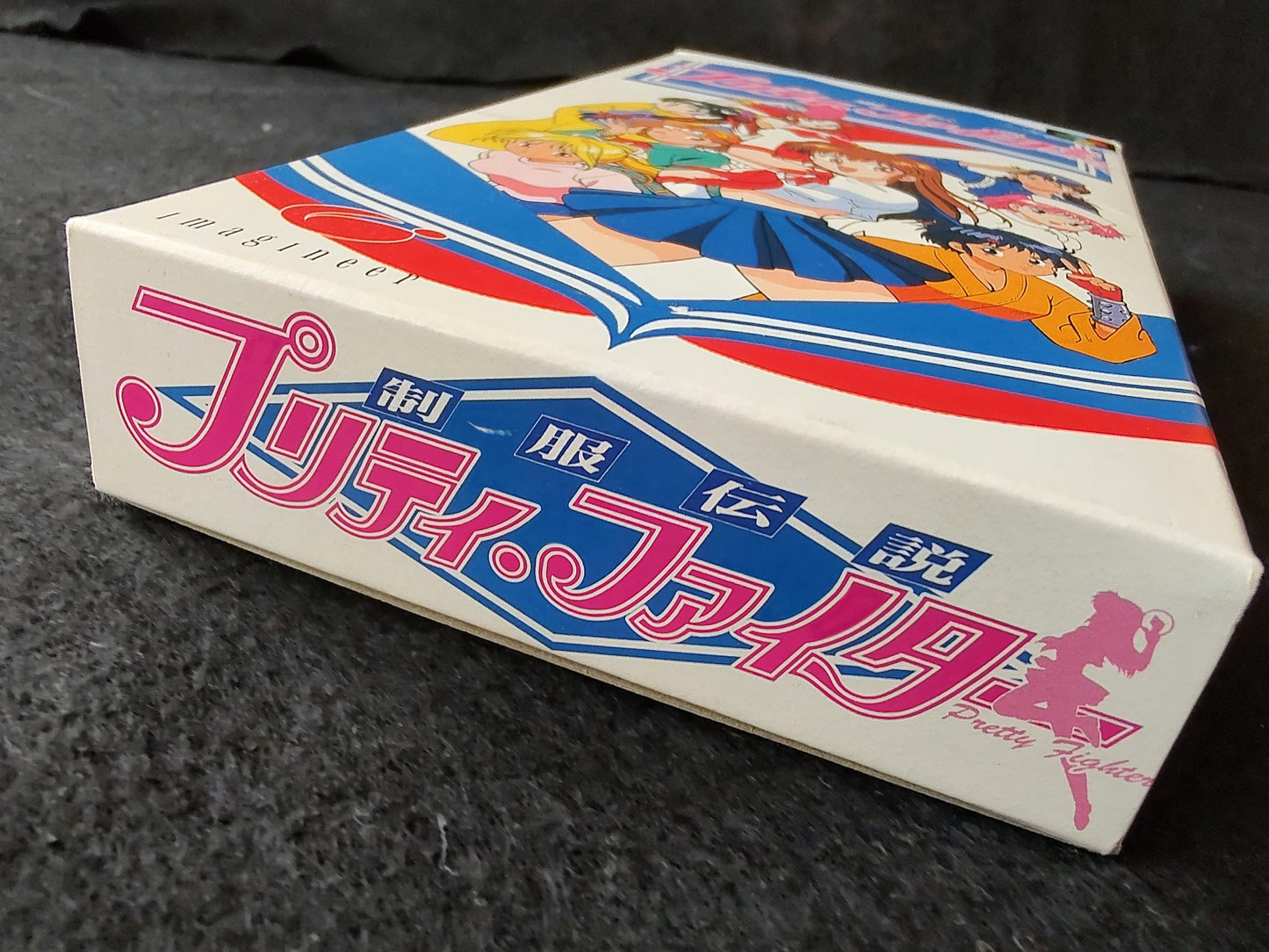 PRETTY FIGHTER Seifuku Densetsu Super Famicom Cartridge, W/Manual, and Box-f0618