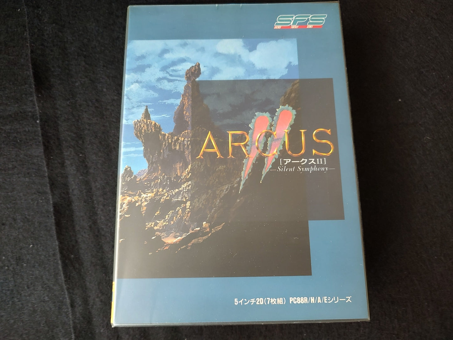 PC-8801 PC88  ARCUS 2 Game Disks, Manual, Box set, Not Working-f0621-