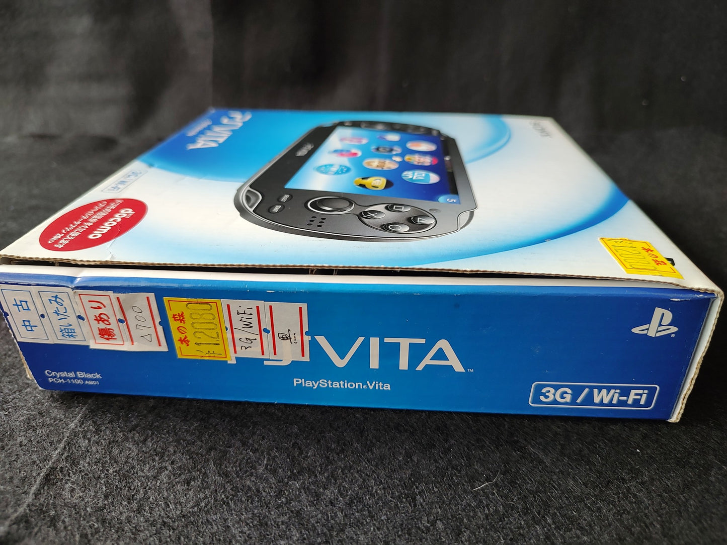 SONY PS Vita PCH-1100 Black Console, w/Manual Box set, Working-f0623-