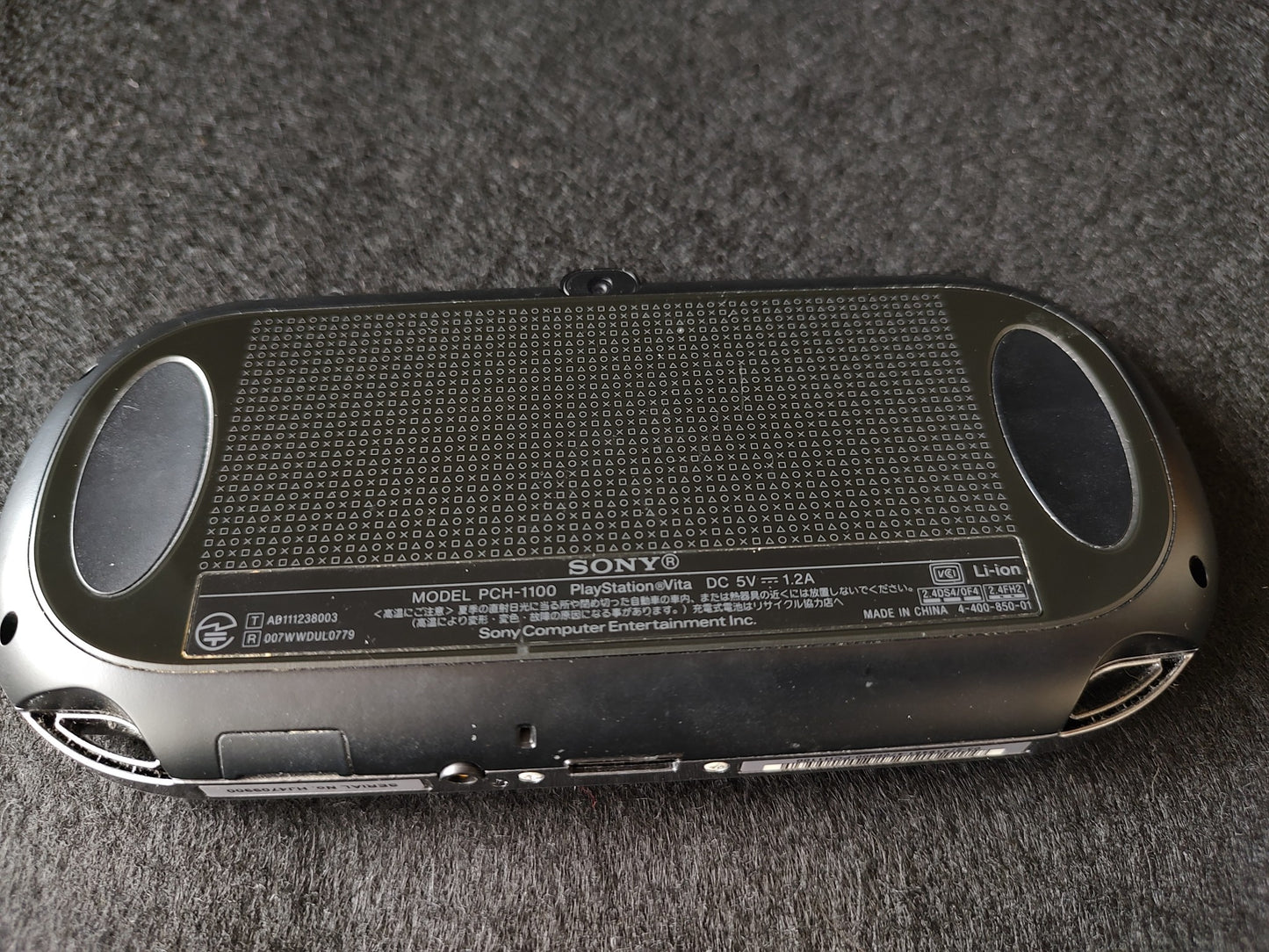 SONY PS Vita PCH-1100 Black Console, w/Manual Box set, Working-f0623-