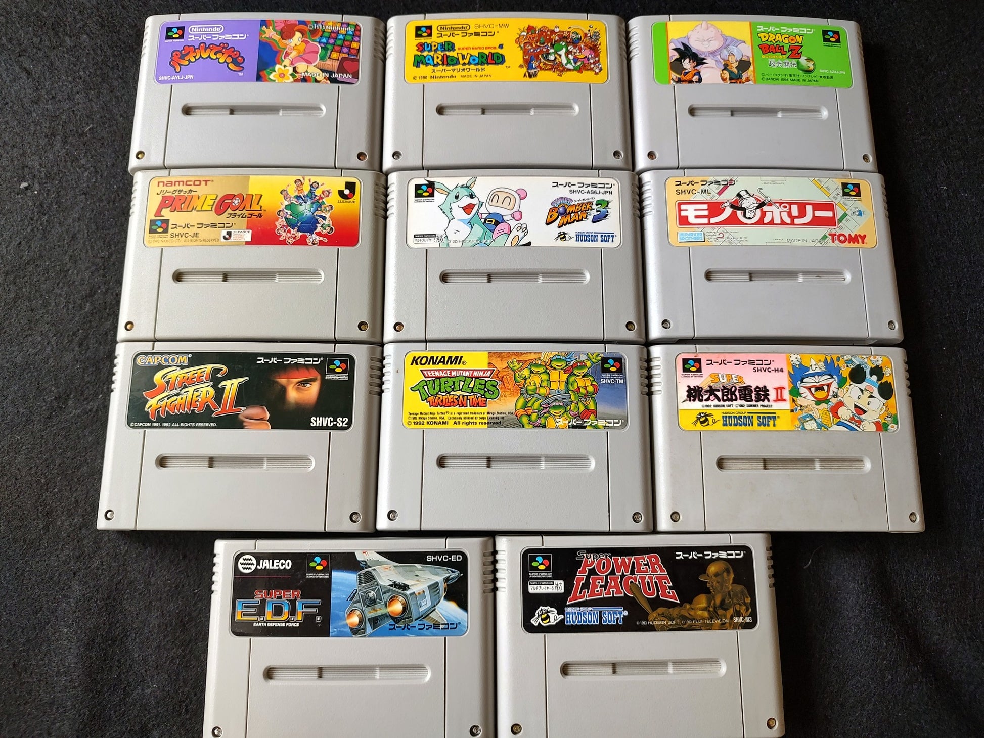 Wholesale lots of 11 Nintendo Super Famicom SFC SNES Game Cartridge set-f0623- - Hakushin Retro Game shop
