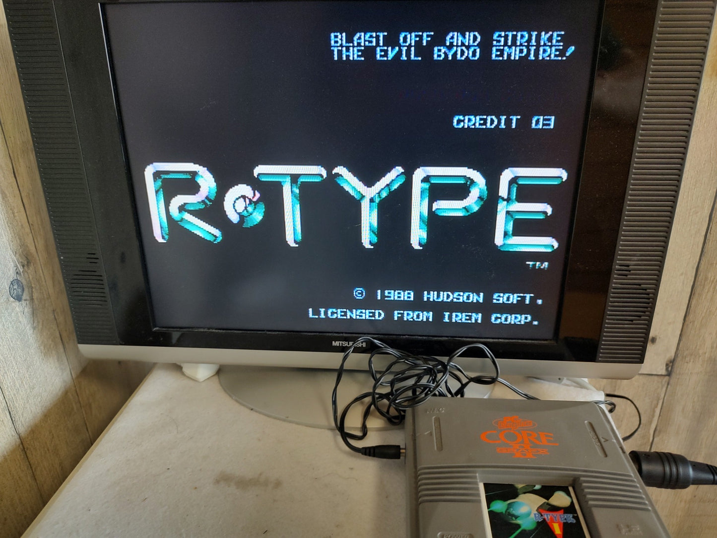 R-TYPE part1 NEC PC Engine TurboGrafx-16 PCE game/Hu-Card only tested-f0623-