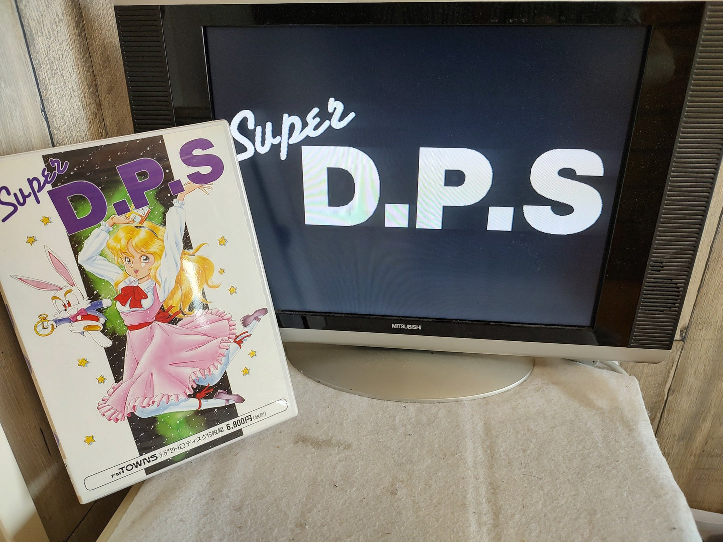 Super D.P.S DPS FM TOWNS Marty Game, Disk, Manual and Box set, Working-f0629-