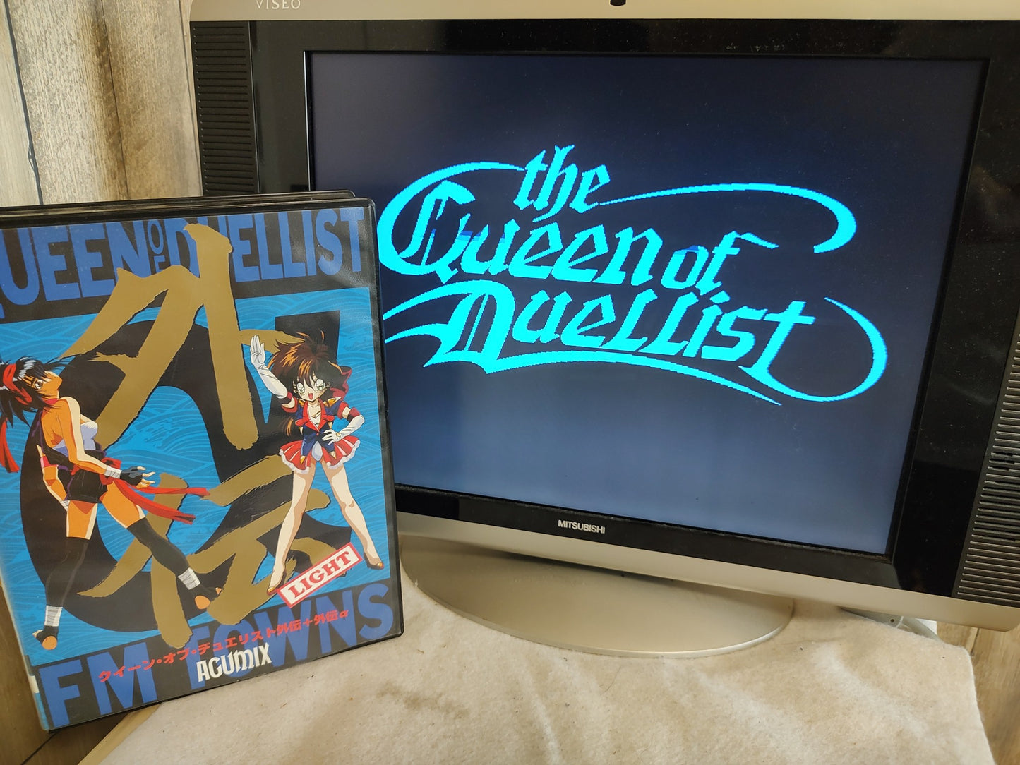 The Queen of Duellist Gaiden Alpha FM TOWNS Marty Game set, Working-f0706-