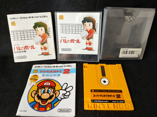 Volley ball / Super Mario Brothers 2 FAMICOM DISK SYSTEM/Disk and Case-f0706-
