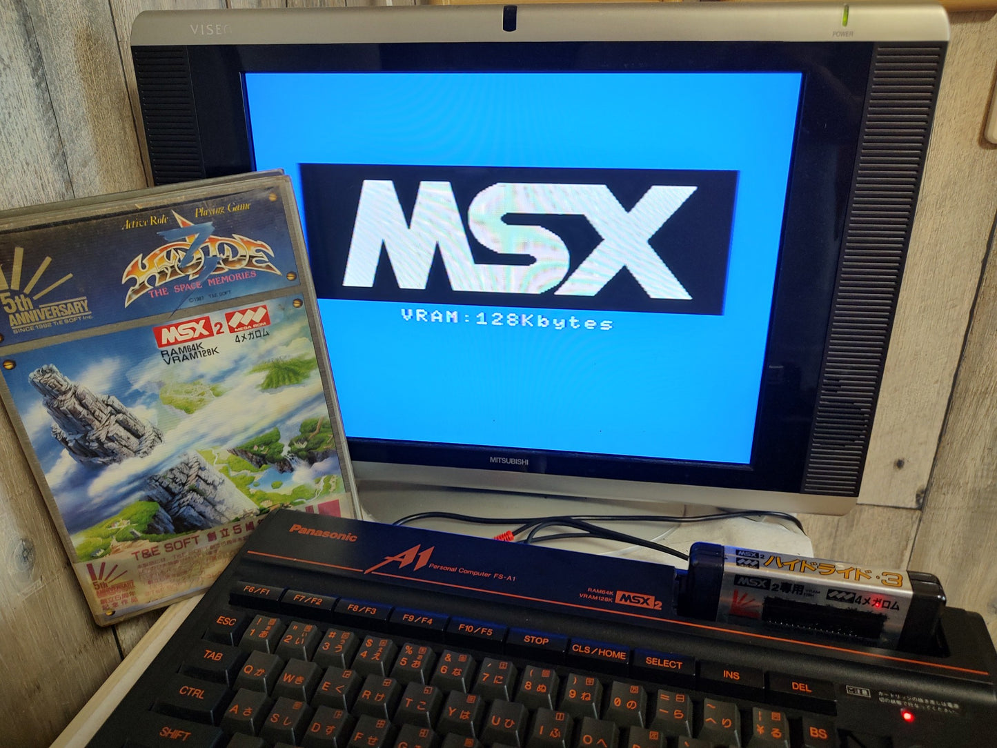HYDLIDE 3 The Space Memories MSX MSX2 Game Cartridge, Manual, Box, Working-f0113