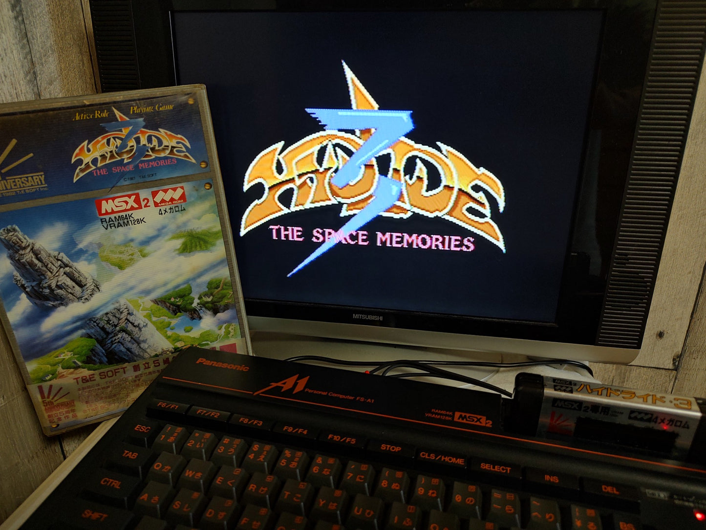 HYDLIDE 3 The Space Memories MSX MSX2 Game Cartridge, Manual, Box, Working-f0113
