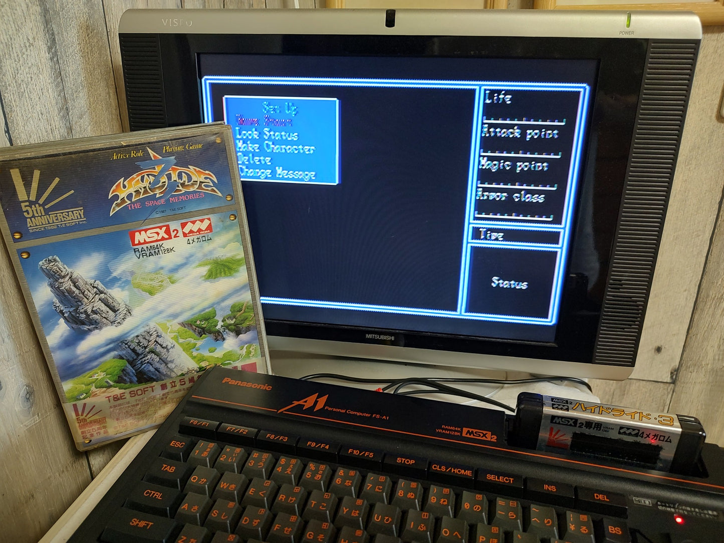 HYDLIDE 3 The Space Memories MSX MSX2 Game Cartridge, Manual, Box, Working-f0113
