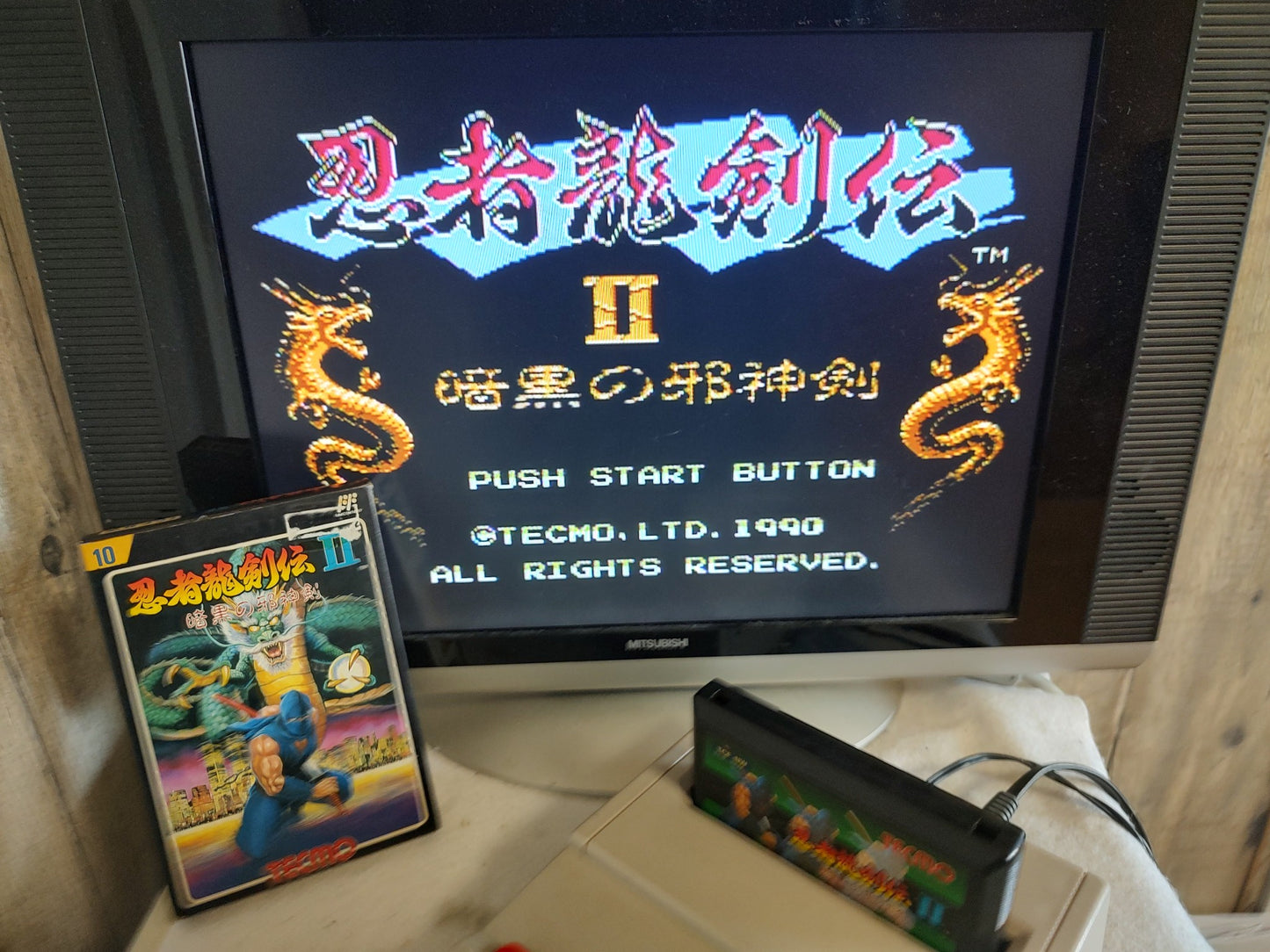 Ninja Ryukenden 2 Ninja Gaiden Famicom FC Cartridge,w/Manual,Box, Working-f0716-