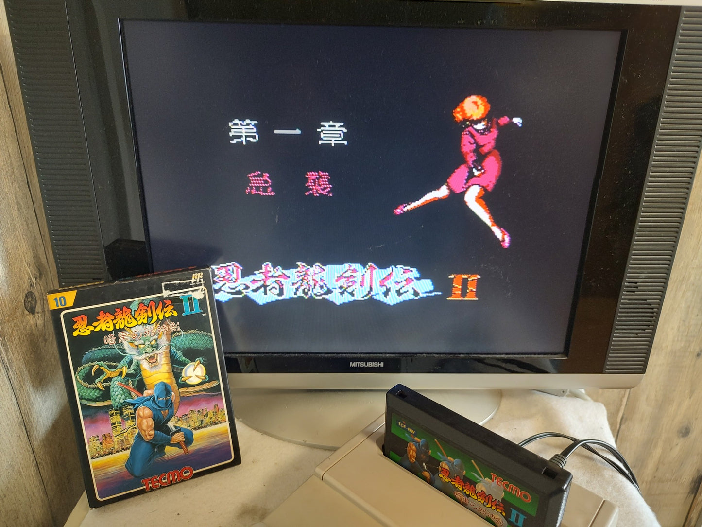 Ninja Ryukenden 2 Ninja Gaiden Famicom FC Cartridge,w/Manual,Box, Working-f0716-