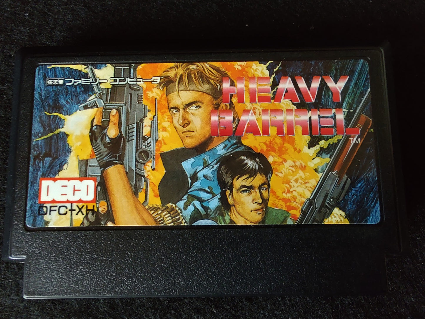 HEAVY BARREL Nintendo Famicon FC Cartridge, w/Manual, Box, set Working-f0726-