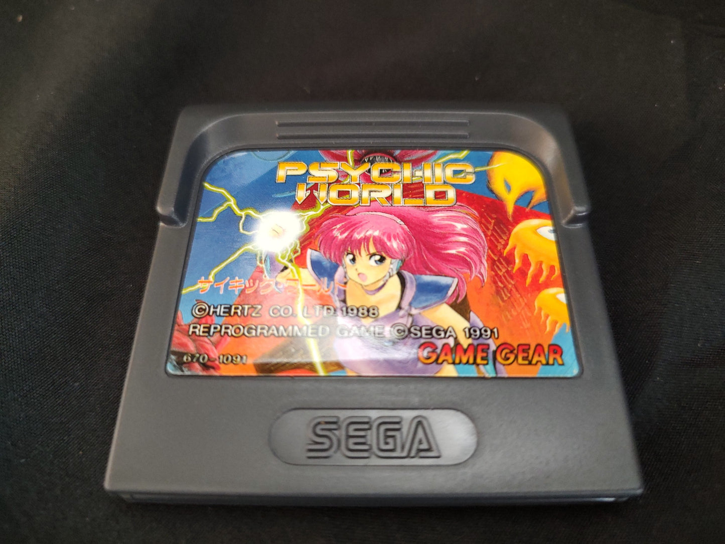 PSYCHIC WORLD SEGA GAME GEAR GG Cartridge,w/Manual, Box set, Working-f0731-