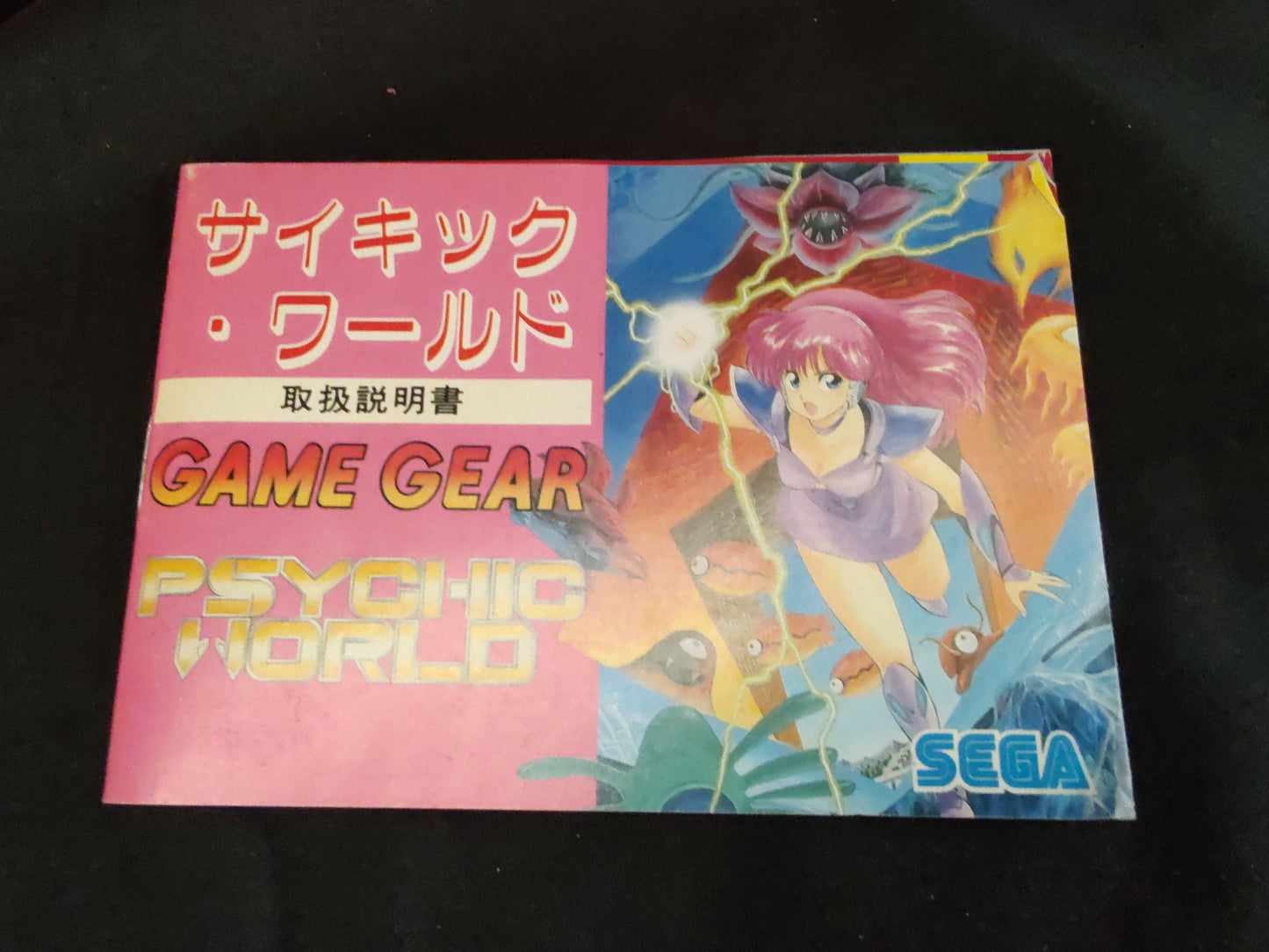 PSYCHIC WORLD SEGA GAME GEAR GG Cartridge,w/Manual, Box set, Working-f0731-