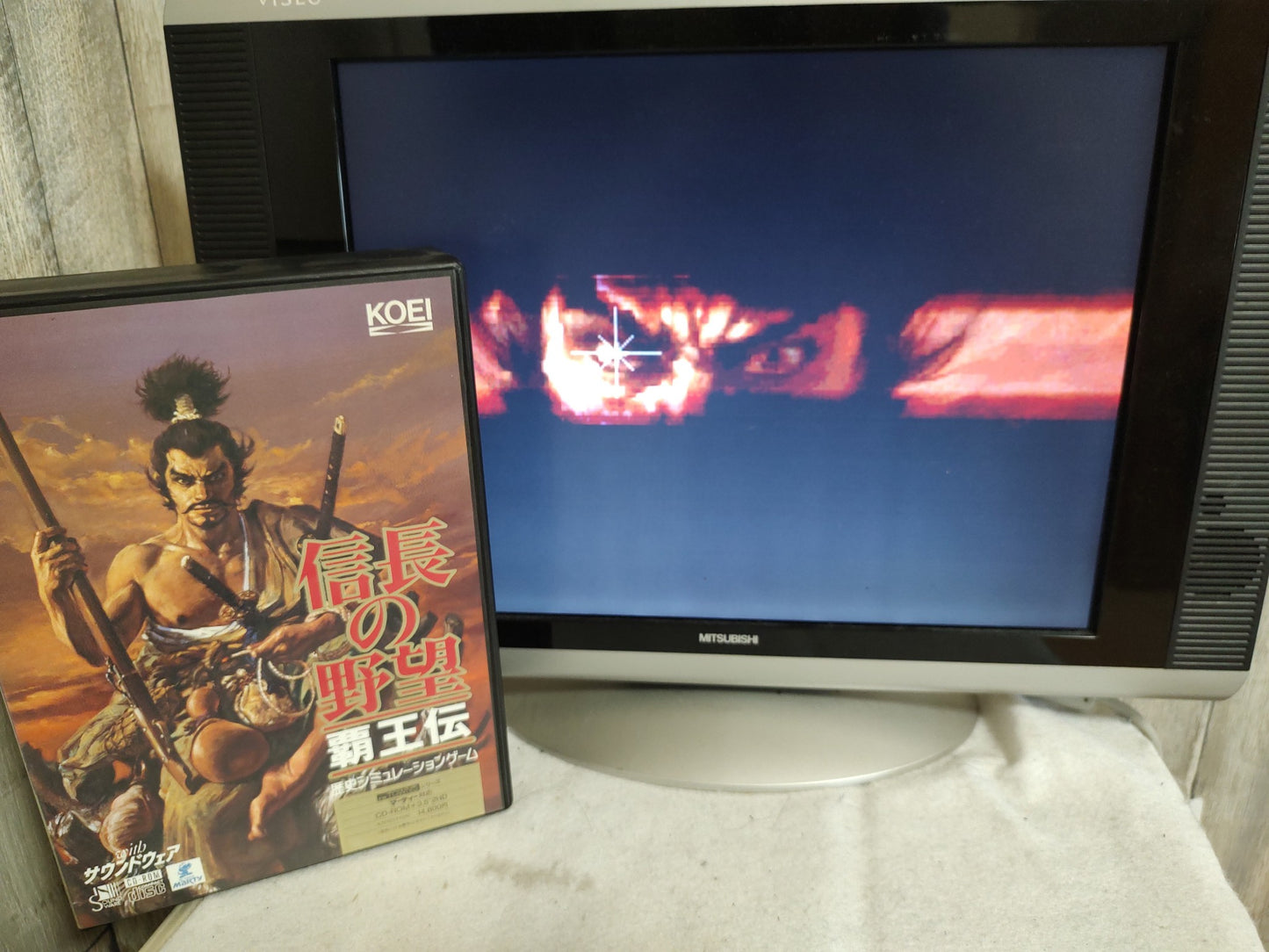 Nobunaga's Ambition NOBUNAGA NO YABO Haoh Den FM TOWNS Marty, Working -f0803-