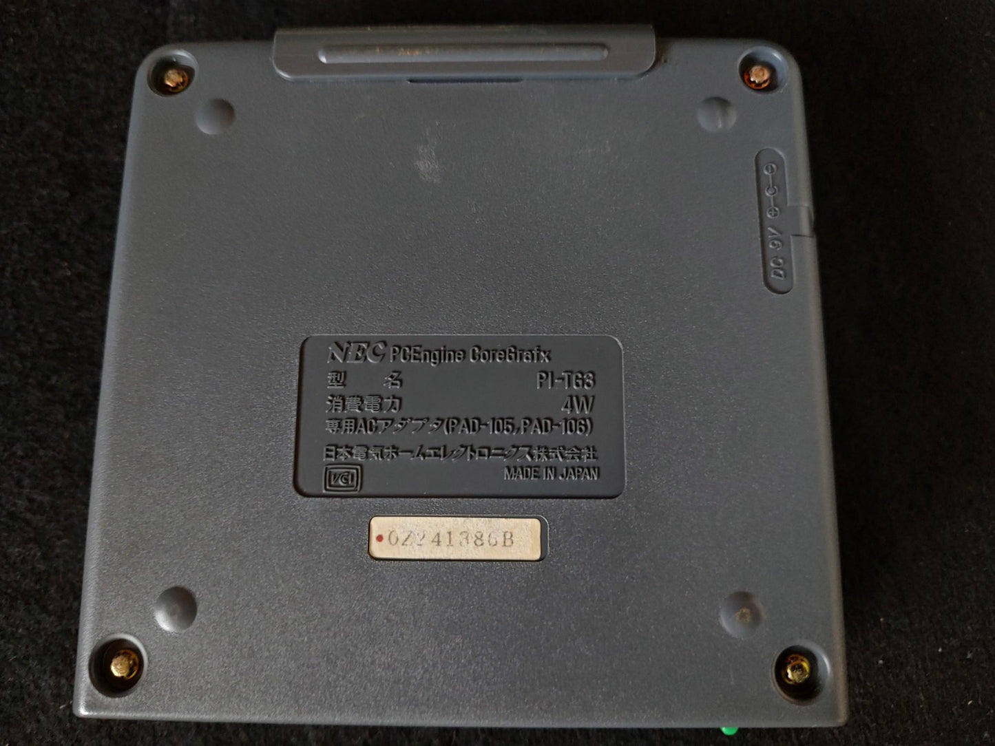 NEC PC Engine Coregrafx Console PI-TG3 TurboGrafx16, w/PSU, AV cable Box-f0803-1