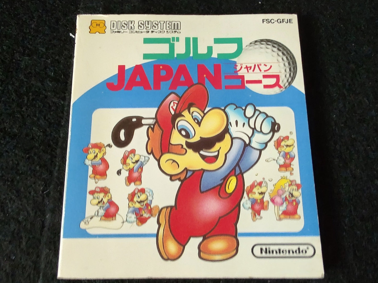 Mario Gold Japan Coruse (NES) Disk System, Game disk and box set-f0804-
