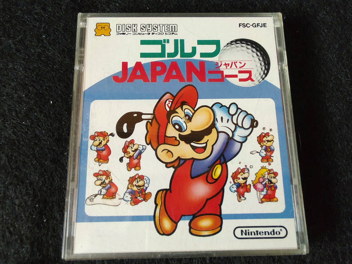 Mario Gold Japan Coruse (NES) Disk System, Game disk and box set-f0804-