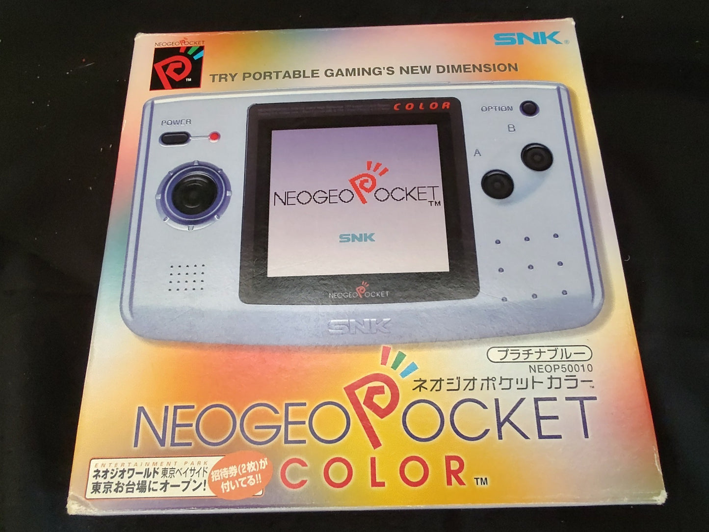 SNK NEOGEO POCKET Color NGPC PLATINUM BLUE Console Boxed NEO GEO set-f0804-