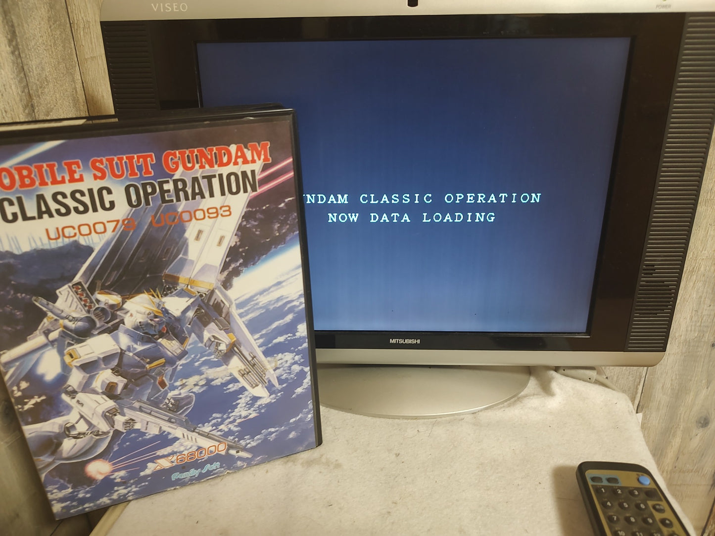 MOBILE SUIT GUNDAM CLASSIC OPERATION UC0079/93 SHARP X68000 Game, Working-f0805-