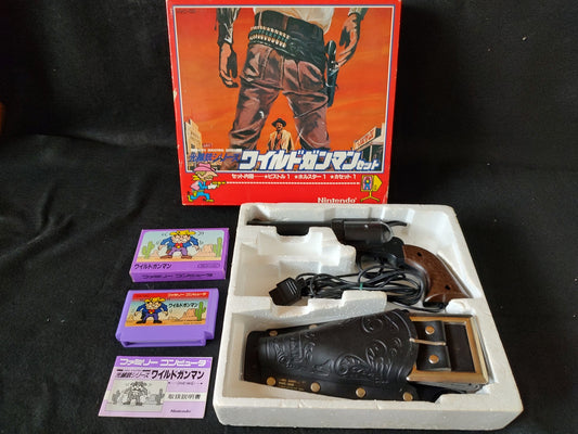 Nintendo Wild Gunman FC Famicom with Lightgun Raygun Controller Boxed set-f0808-