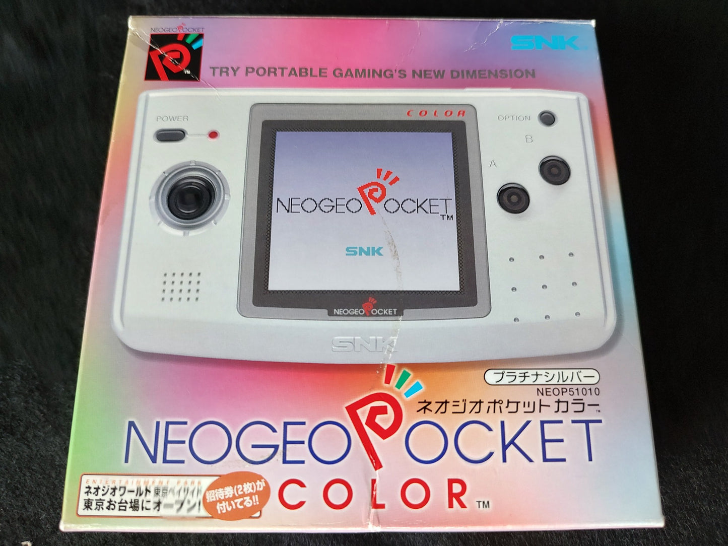 SNK NEOGEO POCKET Color NGPC PLATINUM SILVER Console Boxed NEO GEO set-f0809-