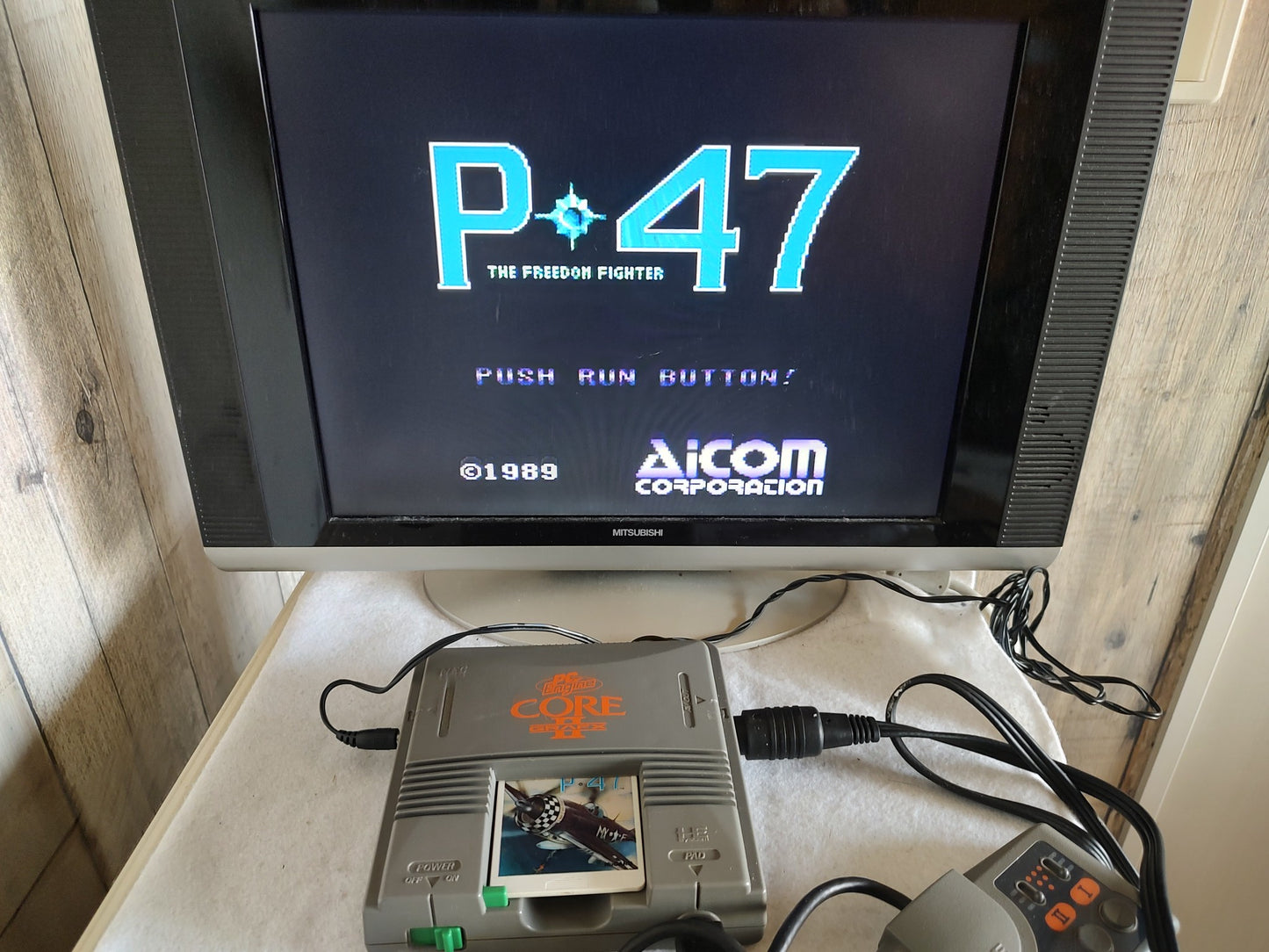 P-47 NEC PC Engine TurboGrafx-16 PCE game/Hu-Card only tested-f0809-