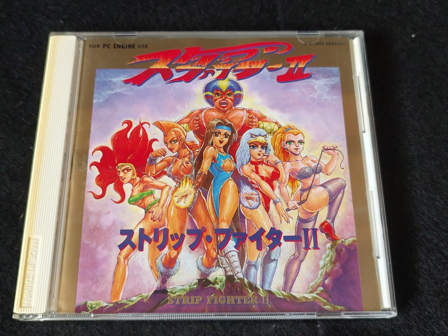 STRIP FIGHER 2 NEC PC Engine Turbografx-16 Hu-card, Manual, Case set-f0810-