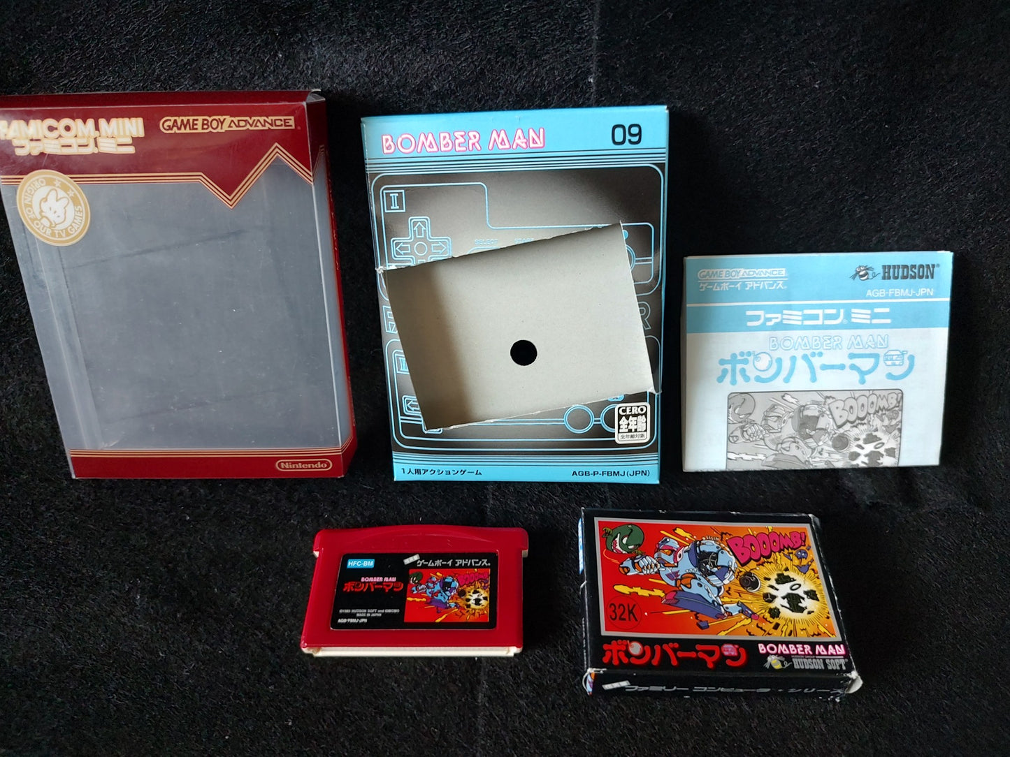 Bomber Man Famicom Mini Ver. Gameboy Advance GBA, w/Manual, Box, working-f0810-