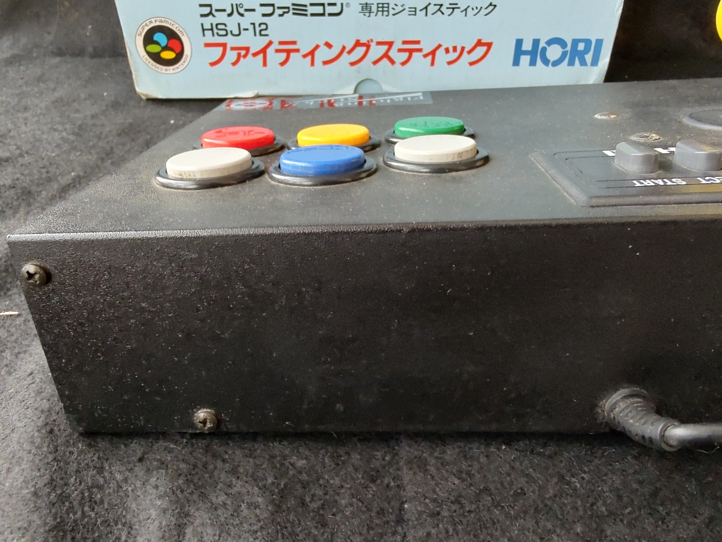 Hori Arcade Fighting Stick HSJ-12 for Super Famicom SNES Boxed set-f0817-