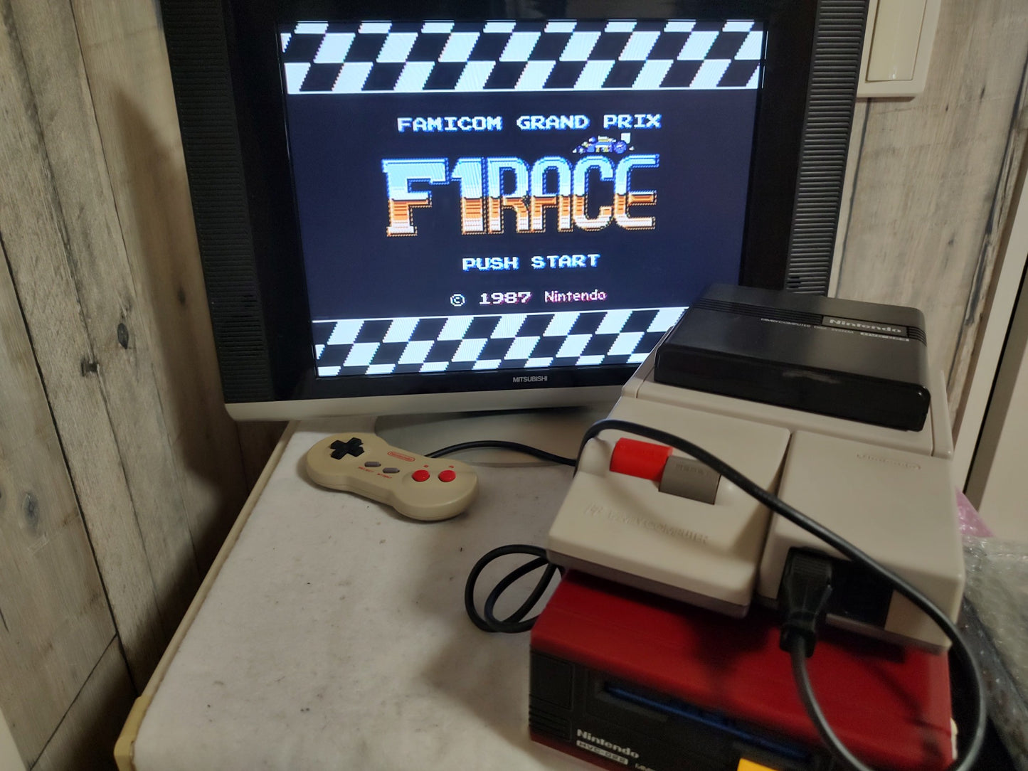 FAMICOM GRAND PRIX II 3D HOT RALLY FAMICOM (NES) Disk System set, tested-e0820-