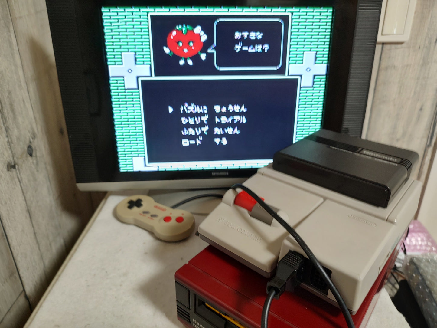 PUZZLE BOYS (NES) Disk System, Game disk and box set-f0820-