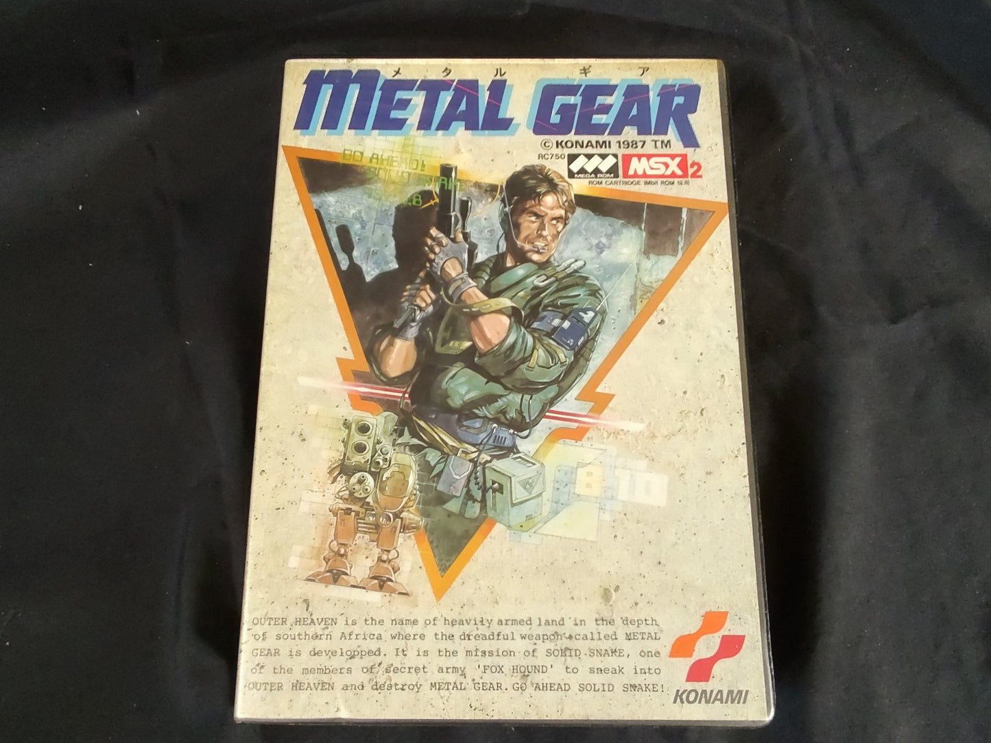 Metal Gear MSX/MSX2 Game Cartridge, Manual and Boxed set, Working -f0821-