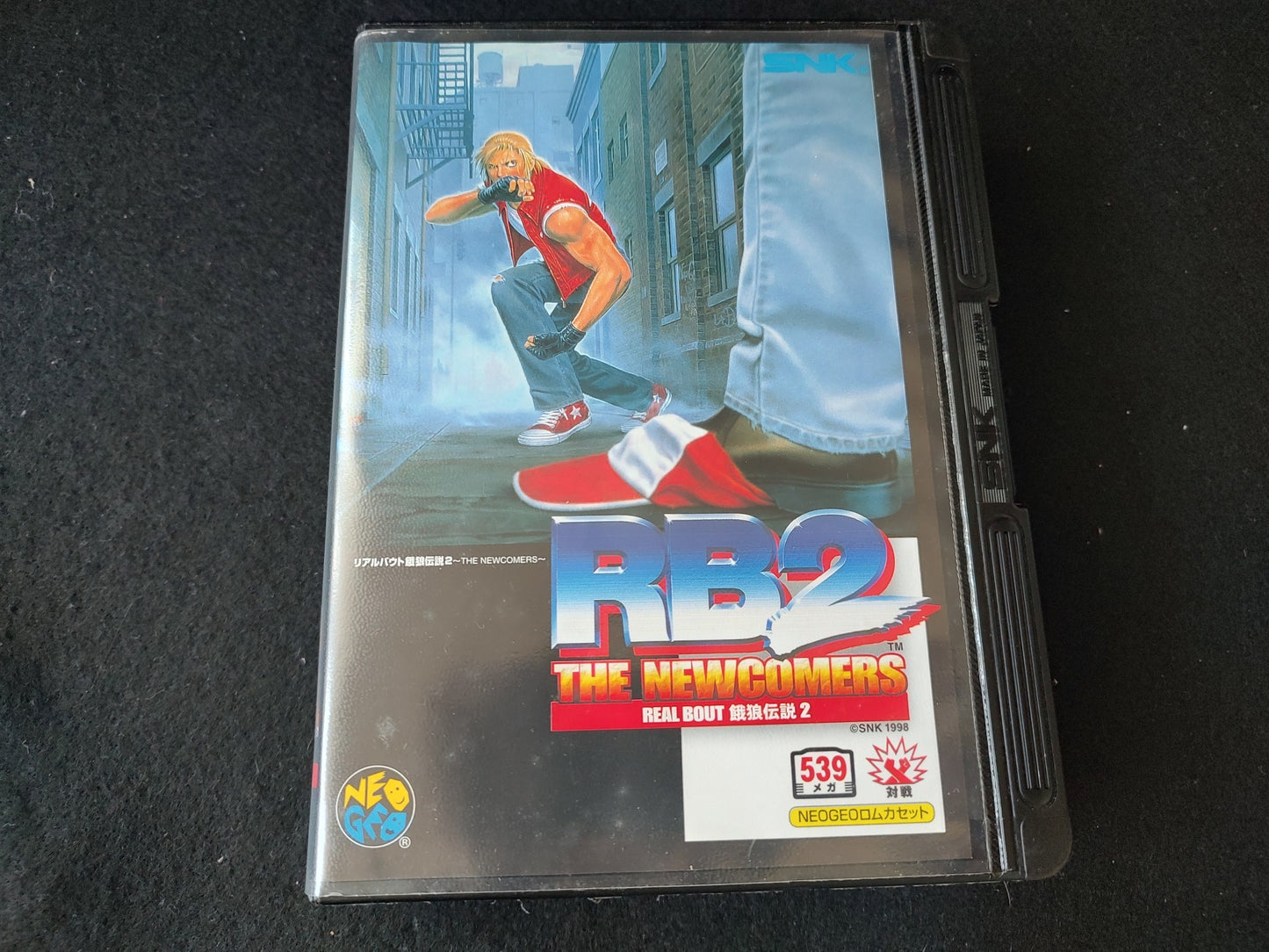 Real Bout Fatal Fury 2 RB2 The Newcommers SNK NEO GEO AES w/manual, box-f0821-