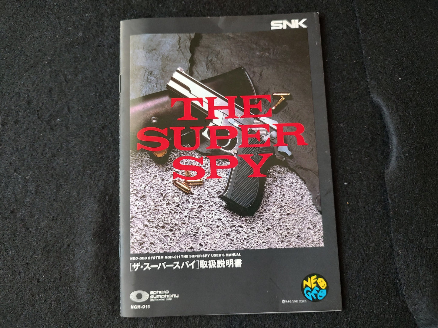 THE SUPER SPY SNK NEO GEO AES Cartridge, Manual Boxed set tested-f0821