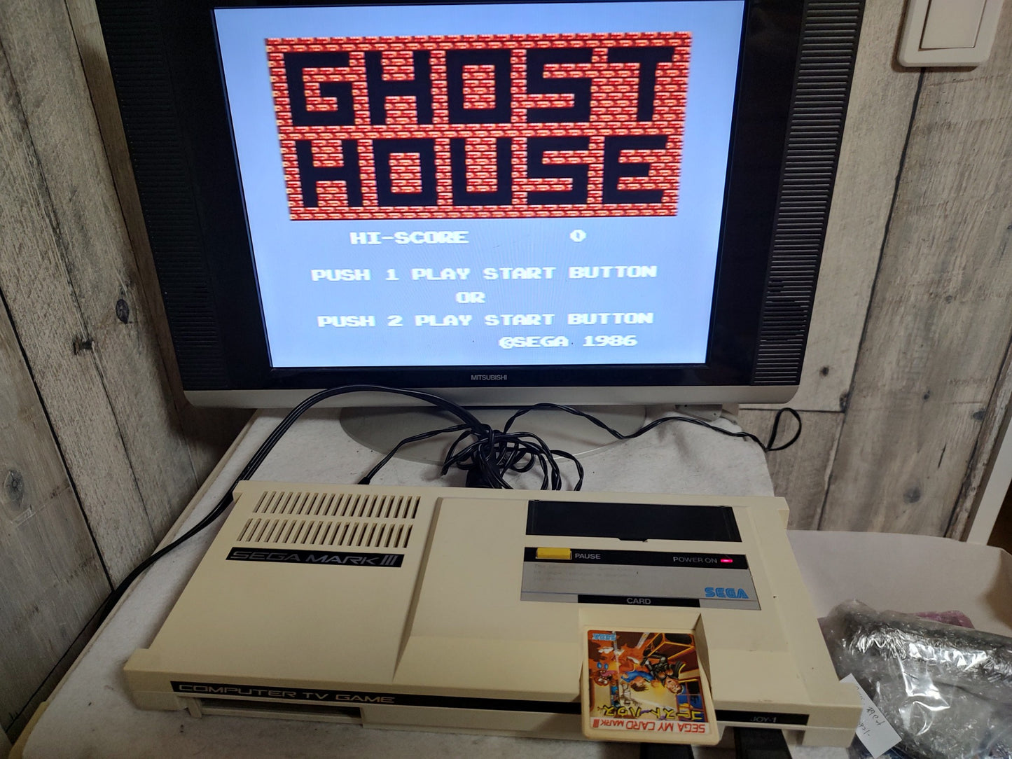GHOST HOUSE Sega Mark 3,SG/SC series Game My Card only, working-f0822-