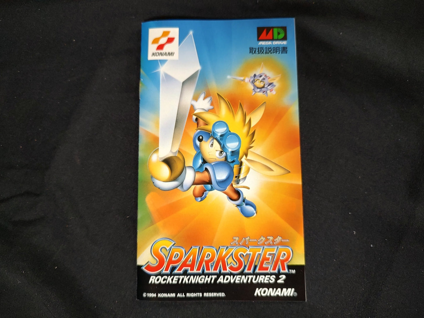 SPARKSTER Rocket Knight Adventures 2 SEGA MEGA DRIVE (Genesis ) Cart,Boxed-f0823