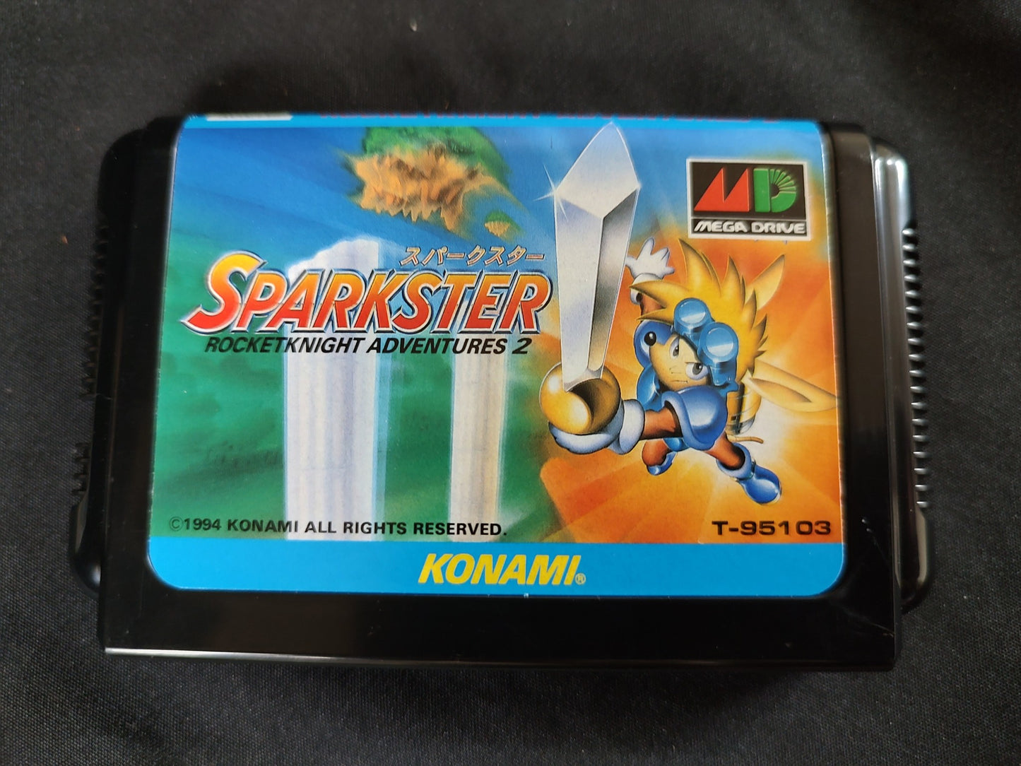 SPARKSTER Rocket Knight Adventures 2 SEGA MEGA DRIVE (Genesis ) Cart,Boxed-f0823