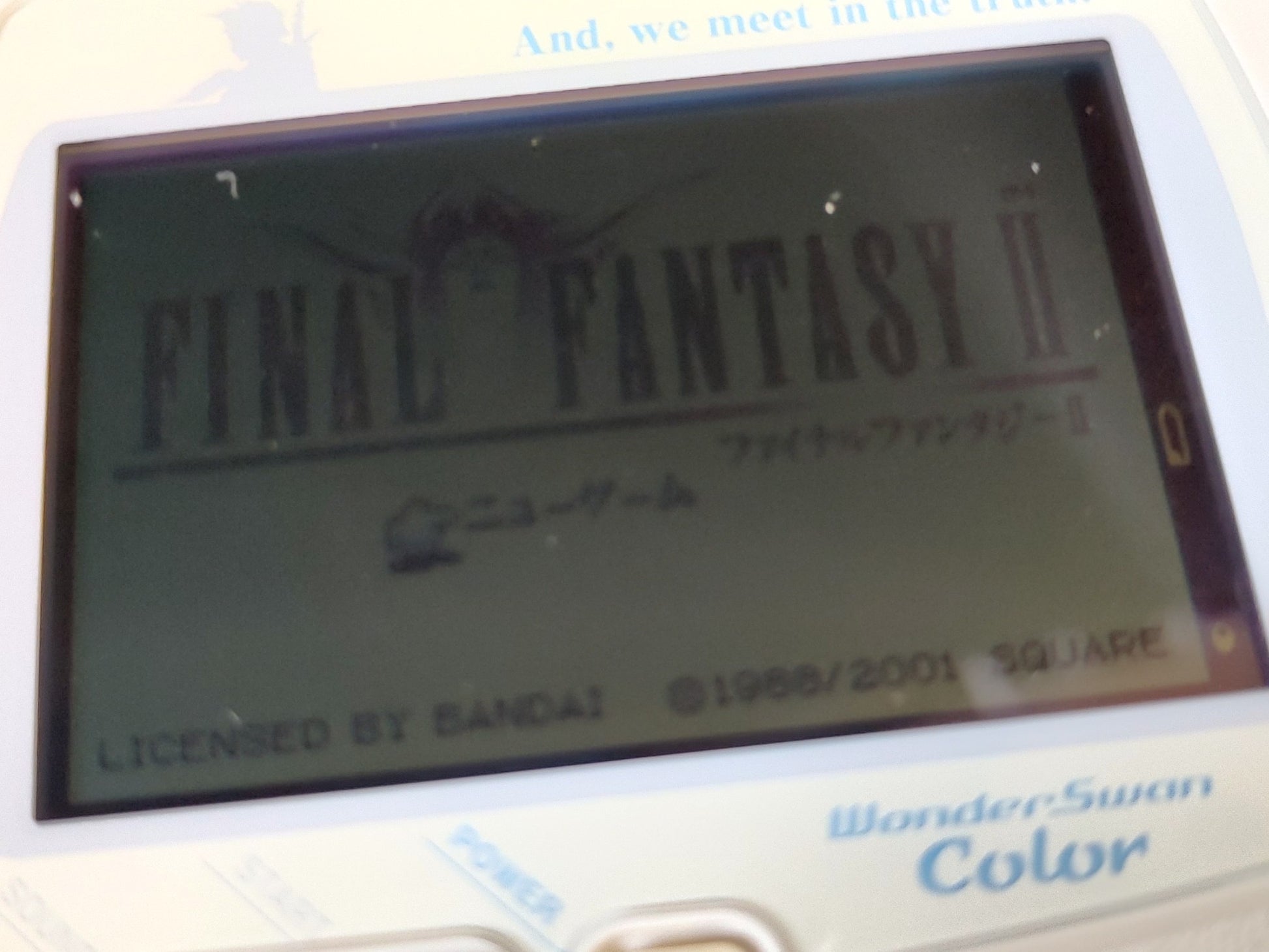 BANDAI Wonder Swan Color Final Fantasy 2 Limited model console Boxes set-f0824- - Hakushin Retro Game shop