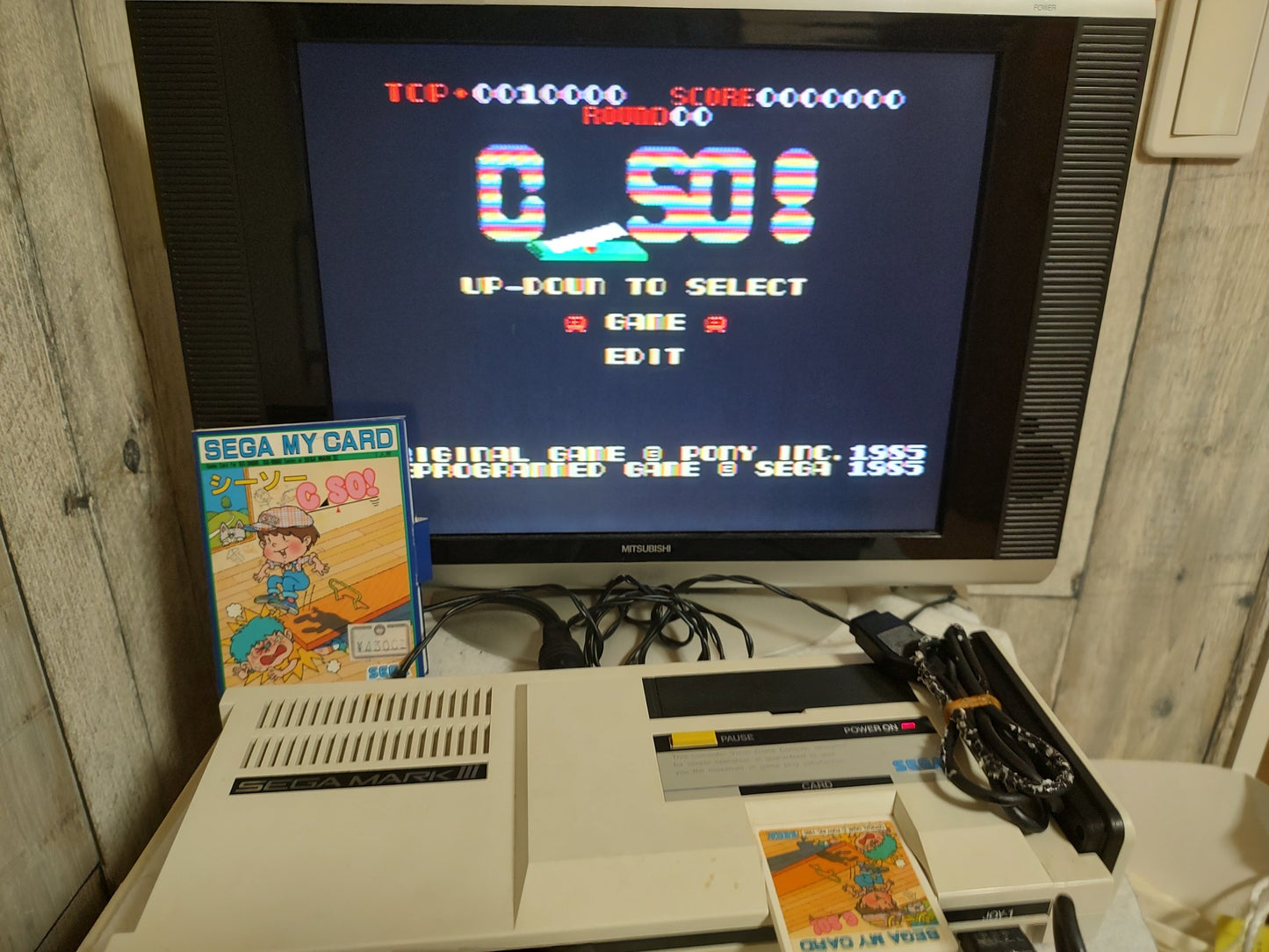 C-SO! C SO My card SEGA Master system /Mark3 w/Manual and Box, Working-f0826-