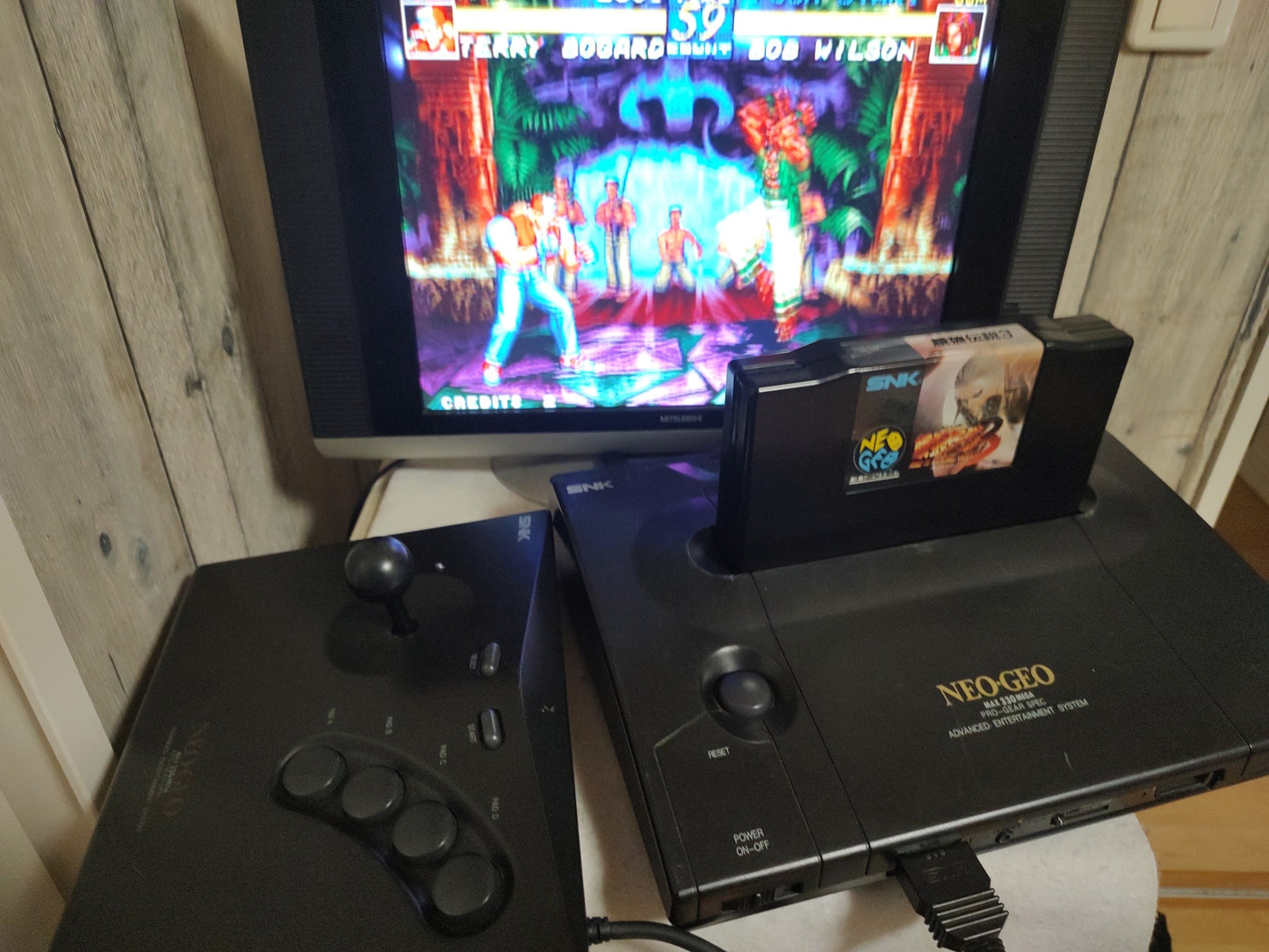 SNK NEO GEO Fighting JOY STICK Controller AES ROM /Tested and work OK-f0830-